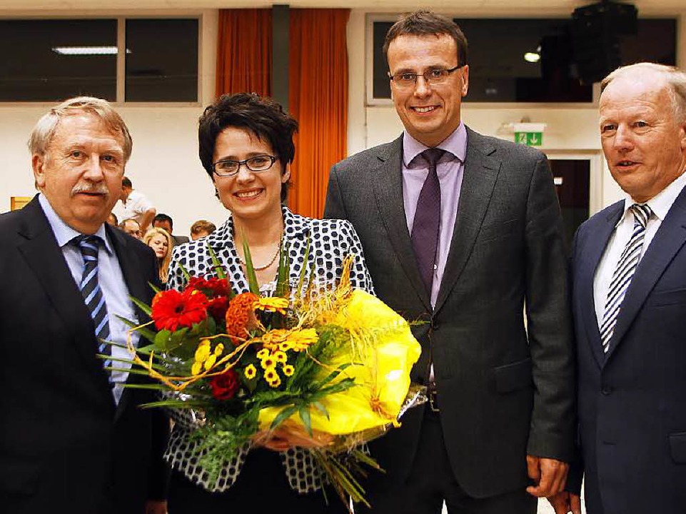 Helmut Rau, Volker Schebesta und Peter... gratulierten Marion Gentges zur Wahl. 