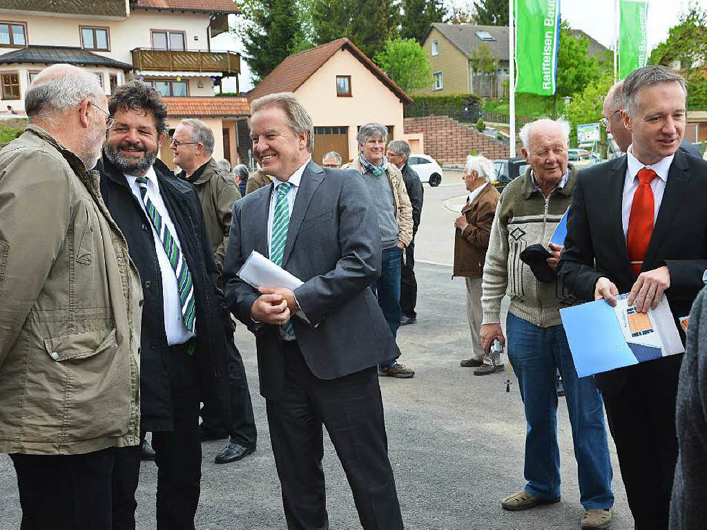 Tilman Frank im Gesprch mit Reinhold Pix (MdL) und Umweltminister Untersteller.