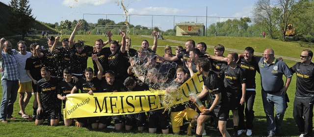 Freude in  reinster Form gab es am Son... der Bezirksliga,  FV Sulz, zu sehen.   | Foto: Bettina Schaller