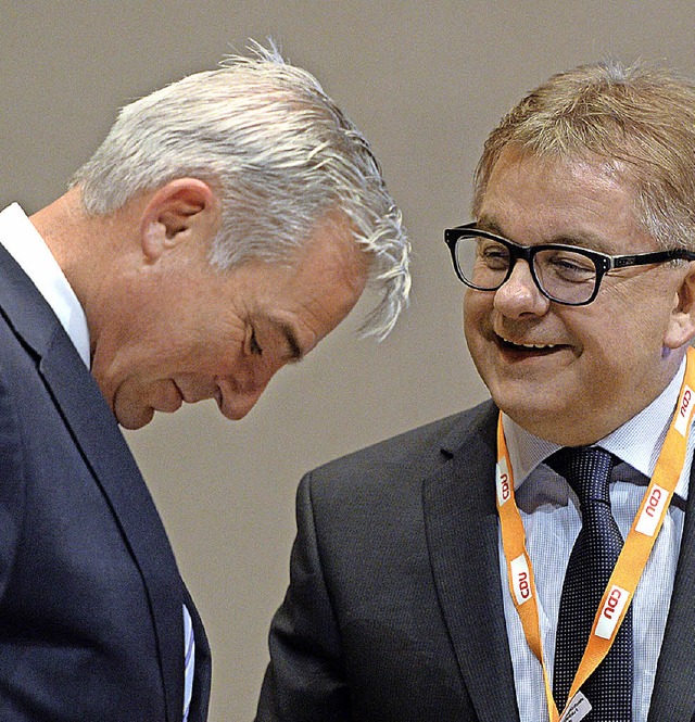 CDU-Steuerleute  Strobl (l.) und  Wolf   | Foto: dpa