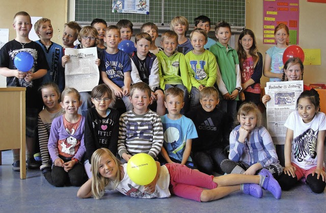 Beim Projekt &#8222;Zeitung in der Sch...e Feldberg ber die Badische Zeitung.   | Foto: Tina Httich