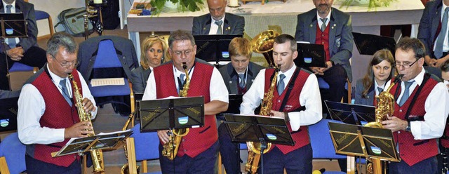 Konzert fr die Mtter: Das Saxophon-Quartett des Musikvereins Steinen   | Foto: Georg Diehl