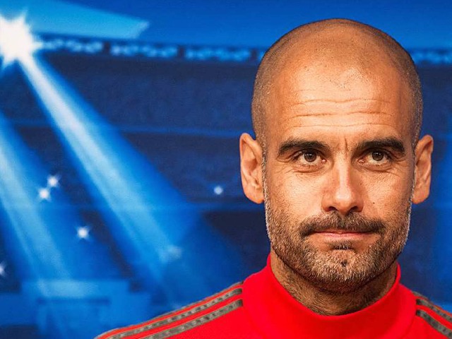 Spot an: Pep Guardiola erteilte am Mon...son Trainer der Mnchner Bayern sein.   | Foto: dpa