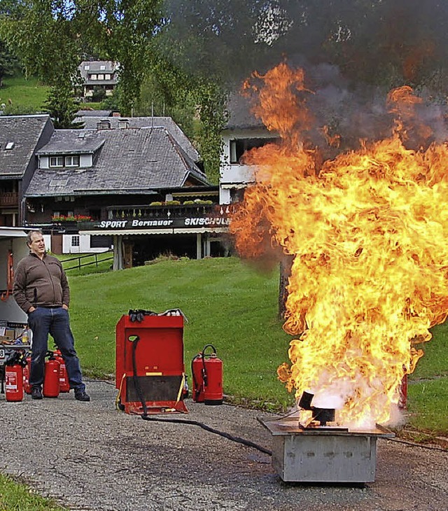 Beim  Brandschutztag im August 2014  g...ntzliche  Tipps zur Brandvermeidung.   | Foto: jger