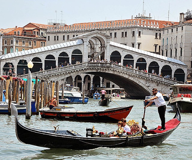 Viel Verkehr: Kanal in Venedig  | Foto: dpa