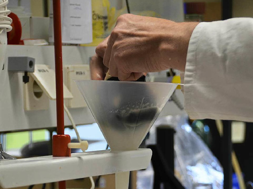 Schlen, prieren, entsaften: Im Labor...  fr die Isotopenanalyse vorbereitet.  | Foto: Felix Held