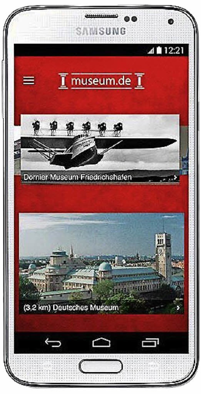 Die App von museum.de  | Foto: Screenshot: BZ