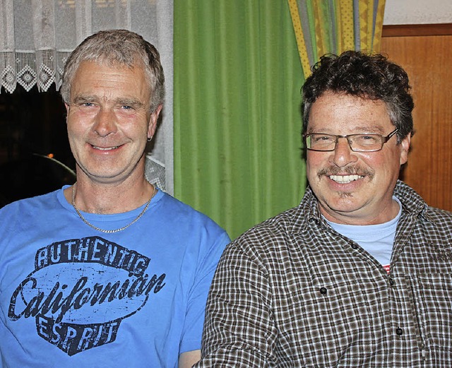 Wolfgang Woll (rechts) wird nur noch f...rsten Vorsitz des Skiclubs wahrnehmen.  | Foto: Martha Weishaar