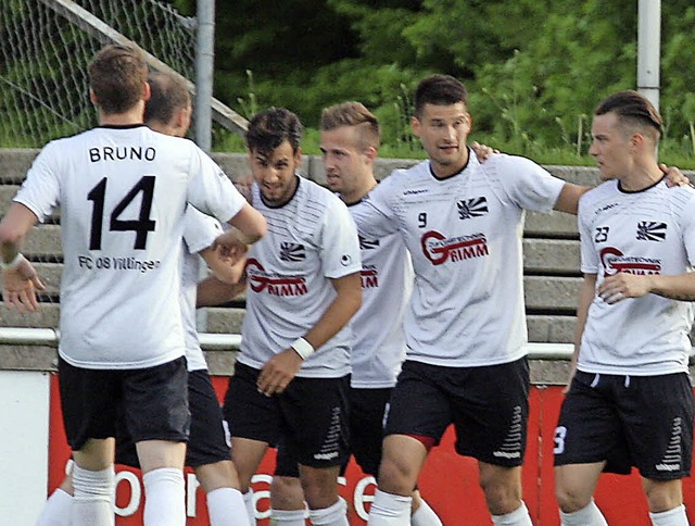 Gemeinsam sind sie stark: Die Villinge... die 1:0-Fhrung durch Teyfik Ceylan.   | Foto: dieter reinhardt