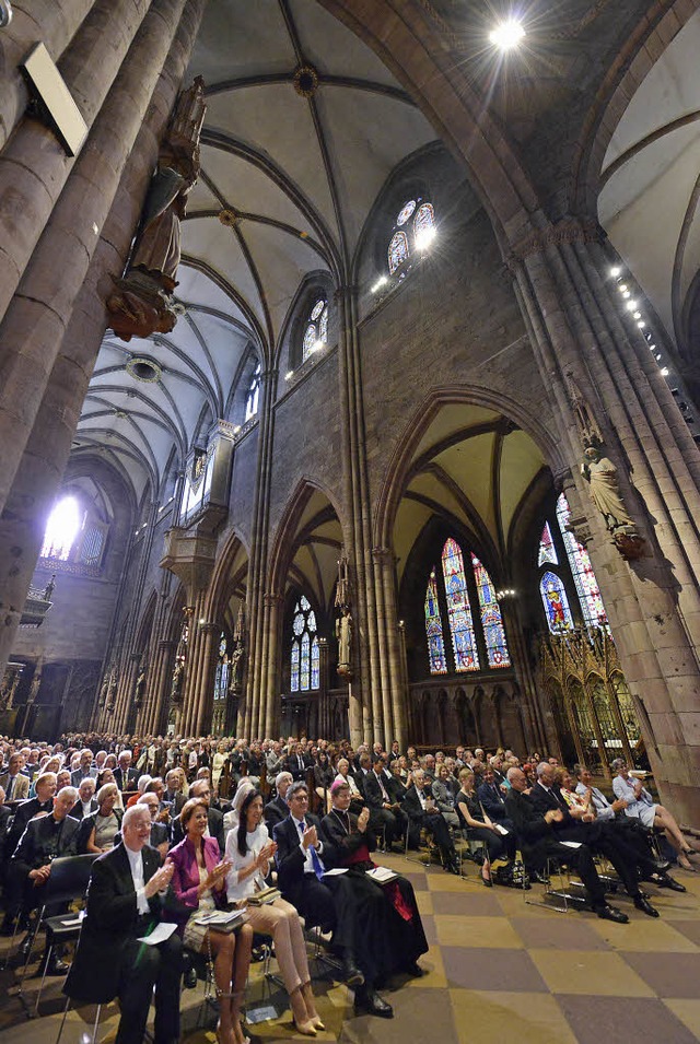 Das Mnster als Herz der Stadt: Mit ei...lum des Mnsterbauvereins gefeiert.    | Foto: Michael Bamberger