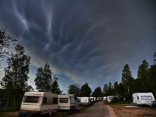 Mammalus-Wolken ber dem Campingplatz am Schluchsee.  | Foto: Philippe Thines