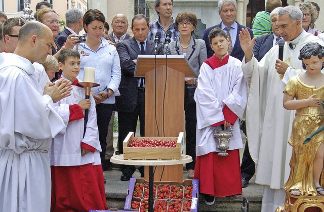 Den kirchlichen Segen gab&#8217;s von ...erschaft &#8211; und fr ganz Europa.   | Foto: Frank Kiefer