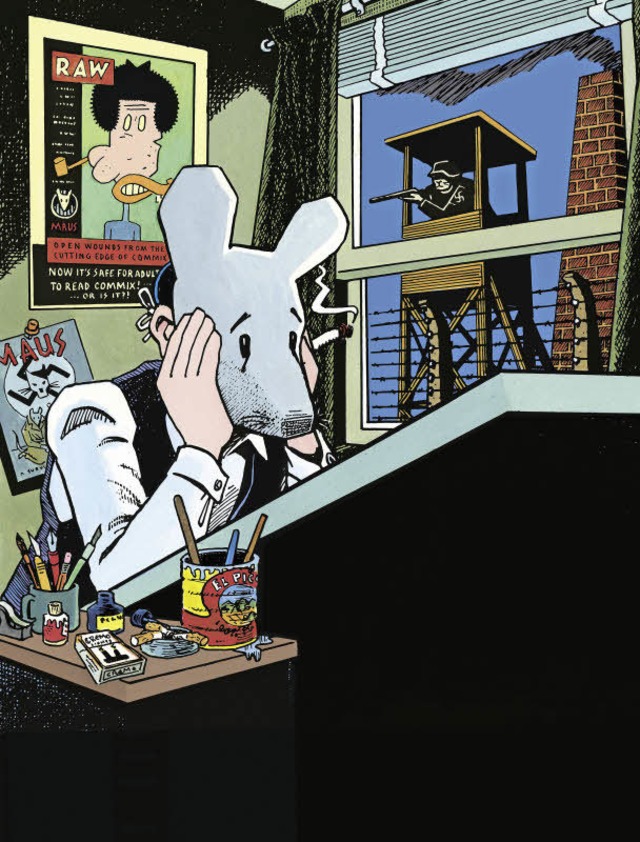Art Spiegelman, wie er sich selbst sie...il der Figuren seines Bestsellers Maus  | Foto: Artie