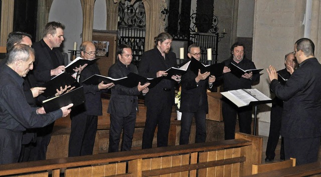 Das L&#8217;Ensemble Vocal de Bruxelle...ab ein Konzert im Breisacher Mnster.   | Foto: Kai Kricheldorff