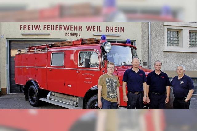 Das Friedlinger Lschfahrzeug auf Stippvisite in der alten Heimat