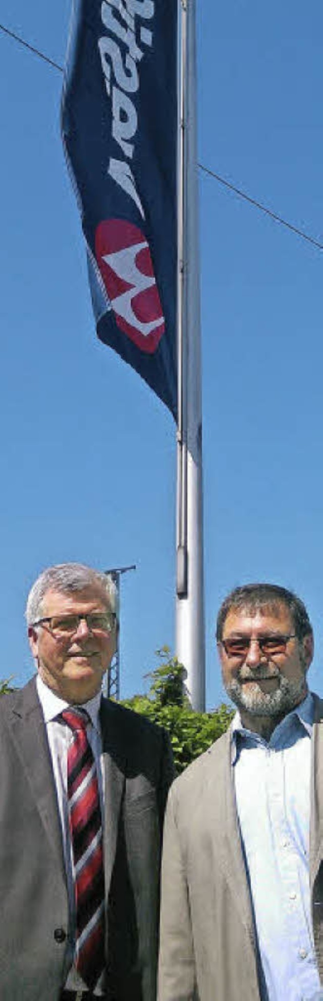 Heinrich Herp (links) und Bernhard Rau...uf dem Westiform-Gelnde in Ortenberg   | Foto: trauden