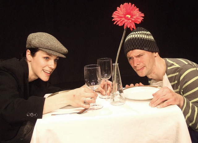 Nada Degrell und Nils Httenrauch am gedeckten Tisch   | Foto: Brger