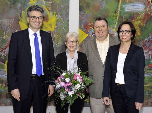 Dieter Salomon, Renate Sick-Glaser, Ch...deige und Ulrike Langbein (von links)   | Foto: Thomas Kunz