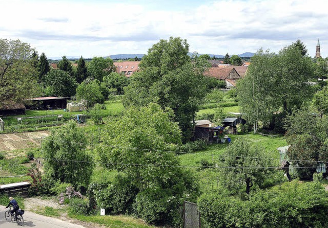 Das Gebiet rund um den Ruhbankweg zeig...rgrund am Bildrand: die Georgskirche.   | Foto: Thomas kunz