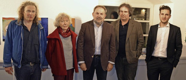 Der Vorstand des Kunstvereins Weil am ...Schrter (Ausstellungsorganisatorin).   | Foto: Teuber