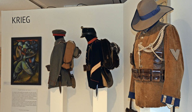 Die Ausstellung zum Ersten Weltkrieg w...rmen aus den drei Lndern der Region.   | Foto: Nikolaus Trenz
