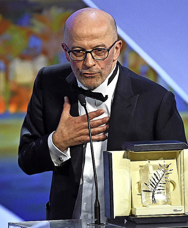 Regisseur Jacques Audiard mit der &#8222;Goldenen  Palme&#8220;   | Foto: AFP