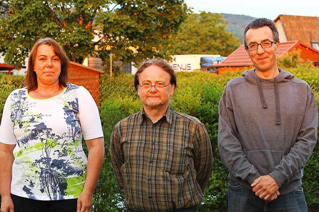 Silke Hohler, Henry Siegler und Rolf H...m Vorstand der Gartenfreunde Haltingen  | Foto: Antje Gessner