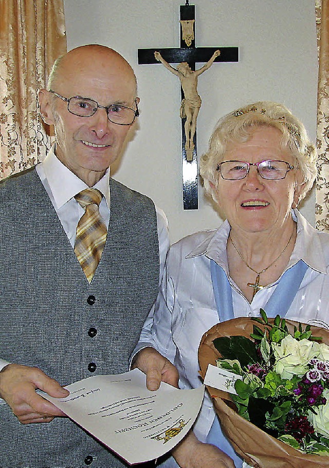 Goldene Hochzeit feierten in Mnsterta... Roswitha Wiesler, geborene Burkhard.   | Foto: M. Lange