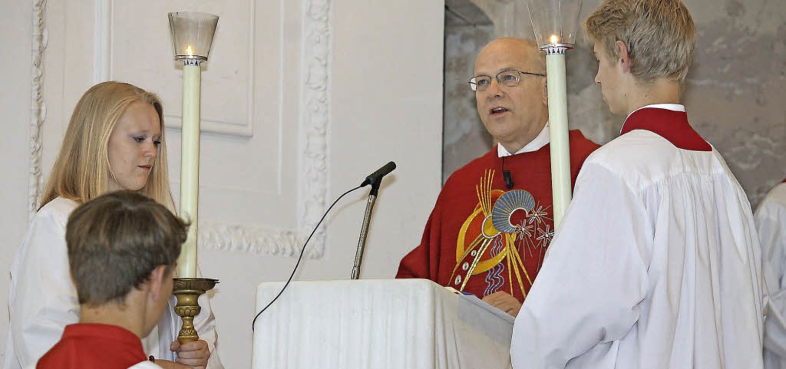 Kollegsdirektor Pater Klaus Mertes beim Festgottesdienst.   | Foto: lib