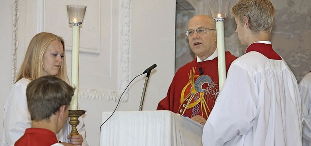 Kollegsdirektor Pater Klaus Mertes beim Festgottesdienst.   | Foto: lib