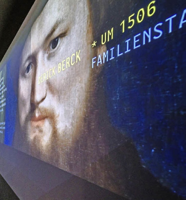 Eine Installation mit Bildern des Malers Hans Holbein d.J.   | Foto: dpa