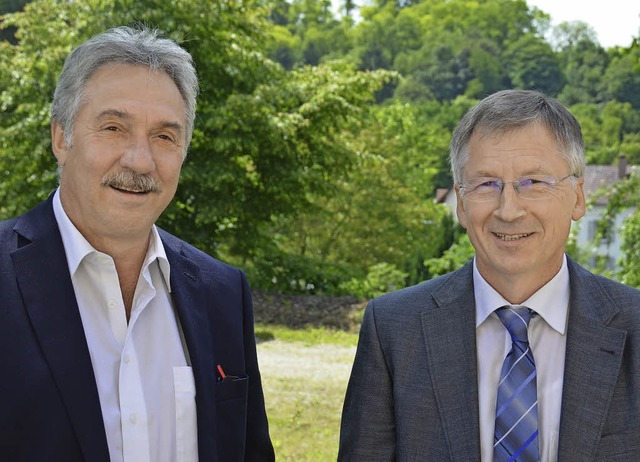 Markus Moritz (links) und  Wolfgang Pfeiffer von den Freien Whlern Schliengen    | Foto: Michael Behrendt