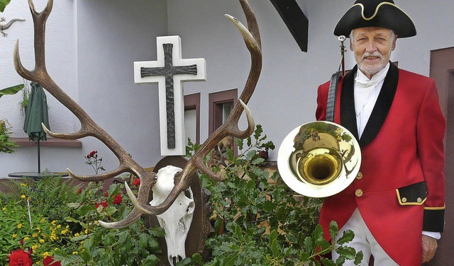 Albert Schell ist Jger aus Passion und ein leidenschaftlicher Jagdhornblser.   | Foto: Reiner Beschorner