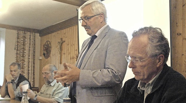 Bei der Versammlung der Dachsberger Wa... Helge von Gilsa, begren (von links)  | Foto: Karin Stckl-Steinebrunner