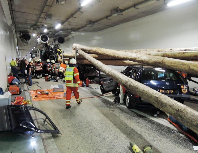 So sah das Szenario im Unfalltunnel aus.   | Foto: ZVG