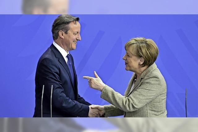 Merkel macht Cameron Mut