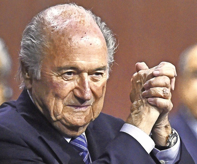 Joseph Blatter nach seinem Sieg  | Foto: AFP