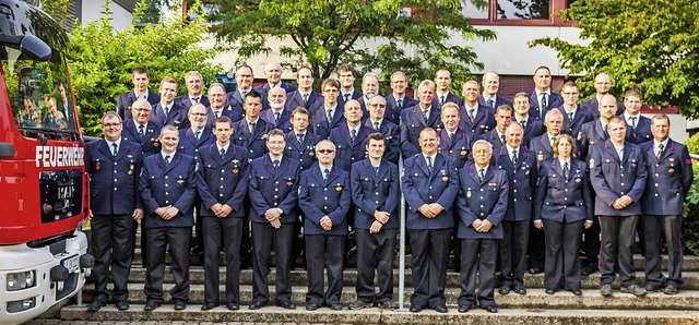 Die Wehr ist im Jubilumsjahr bestens aufgestellt.   | Foto: Feuerwehr Efringen-Kirchen