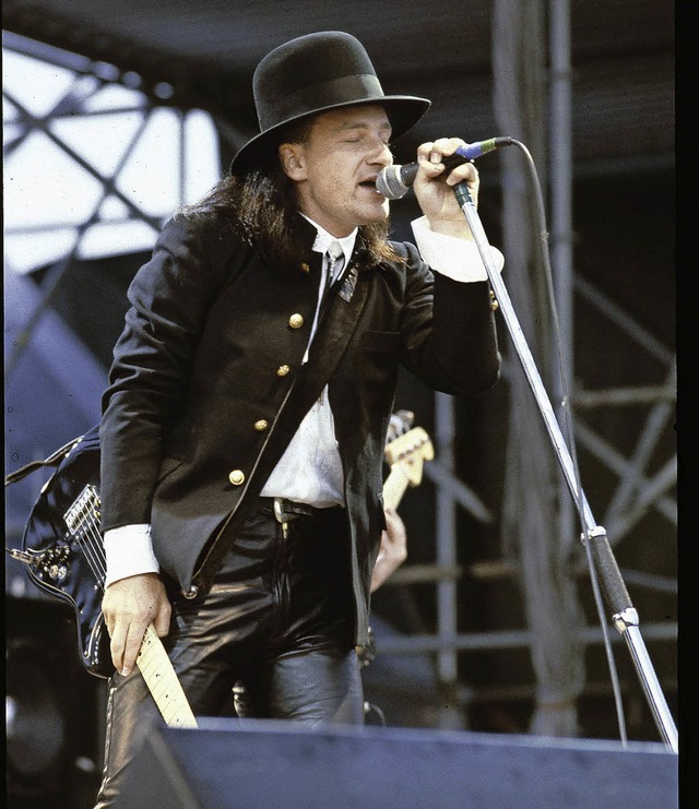 U2-Snger Bonos Auftritt beim ersten Rock am Ring 1985   | Foto: Rock am Ring