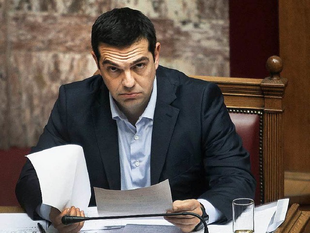 Hat viel zu lesen: Alexis Tsipras  (im Mrz im Parlament in Athen)   | Foto: dpa