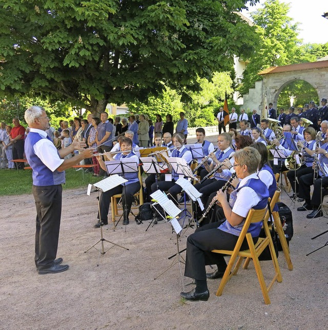 Die Stadtmusik Bonndorf unter Leitung von Clemens Bche.  | Foto: Erhard Morath