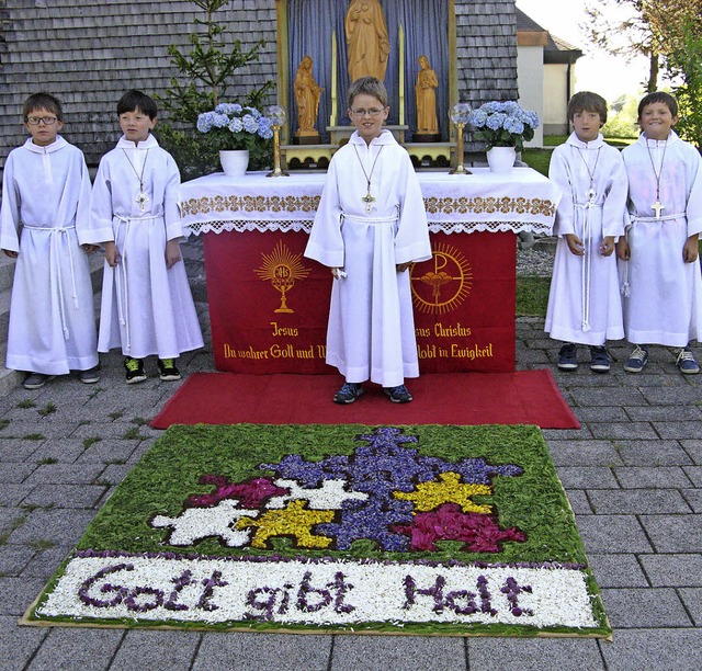 Der Altar der Bernauer Kommunionkinder   | Foto: Ulrike Spiegelhalter