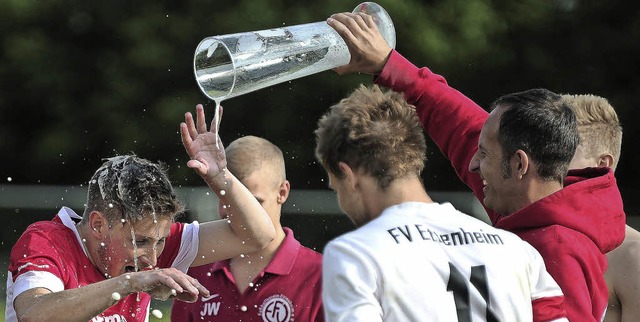 Das Erreichen der Aufstiegsrunde feier... FV Ettenheim wie eine Meisterschaft.   | Foto: Archivfoto: Bettina Schaller