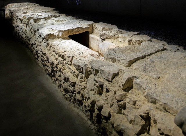 Ein Teilstck der unterirdischen Wasse...die durch das heutige Windisch fhrt.   | Foto: Pascal Meier Museum Aargau