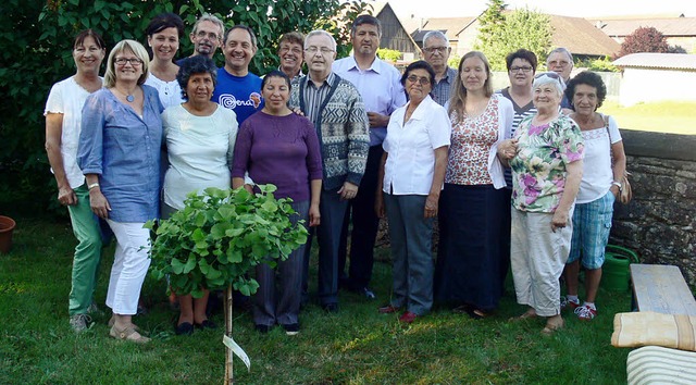 Ein Gingkobaum wurde als Zeichen der Freundschaft gepflanzt.   | Foto: d. fink