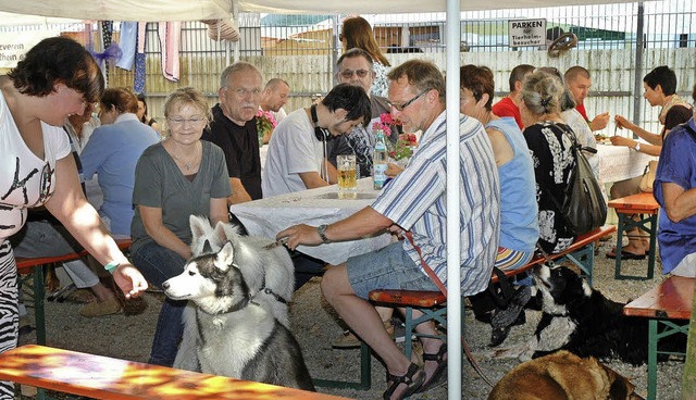 Zum gemtlichen Hock lud der Tierschutzverein beim traditionellen Sommerfest.  | Foto: OUNAS-KRUSEL