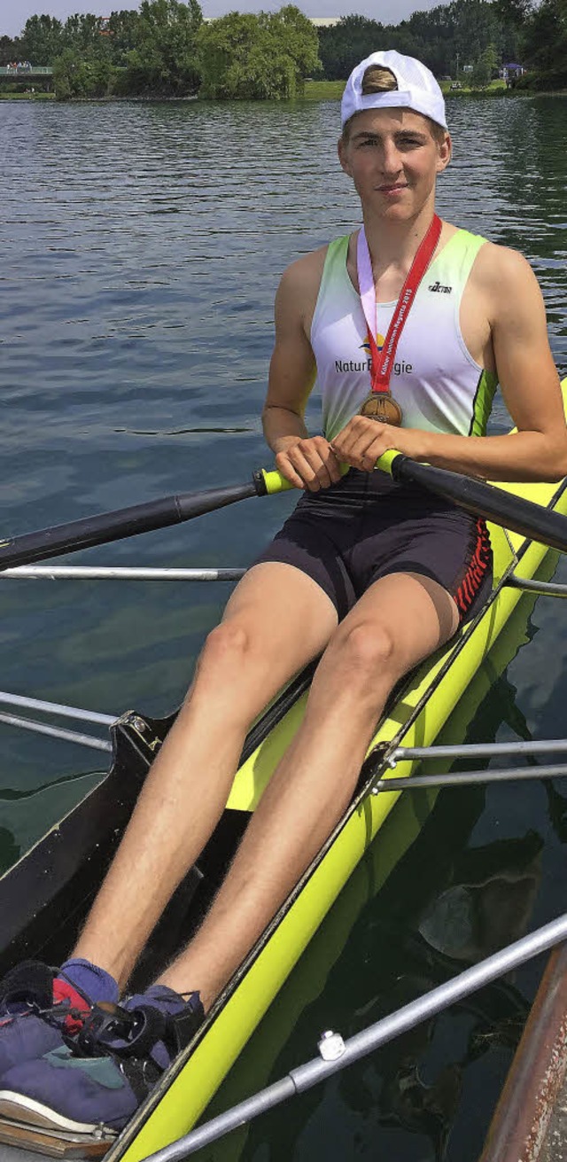 Gold im Einer: Max Behringer vom RC Rheinfelden in Kln  | Foto: zvg