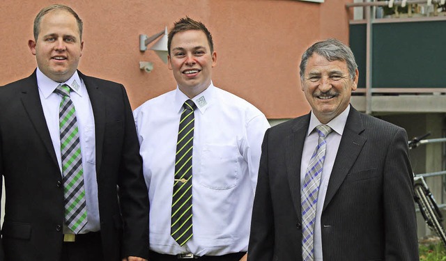 Markus Stibi, Sebastian Pfeifer und Si...augenossenschaft Schopfheim zufrieden.  | Foto: Hans-Jrgen Hege