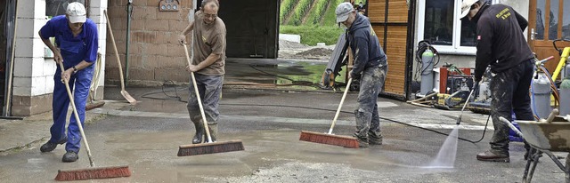 Aufrumen war angesagt auf dem Gieenh... Bild) ihren Weg in die Ebene bahnten.  | Foto: Markus Maier