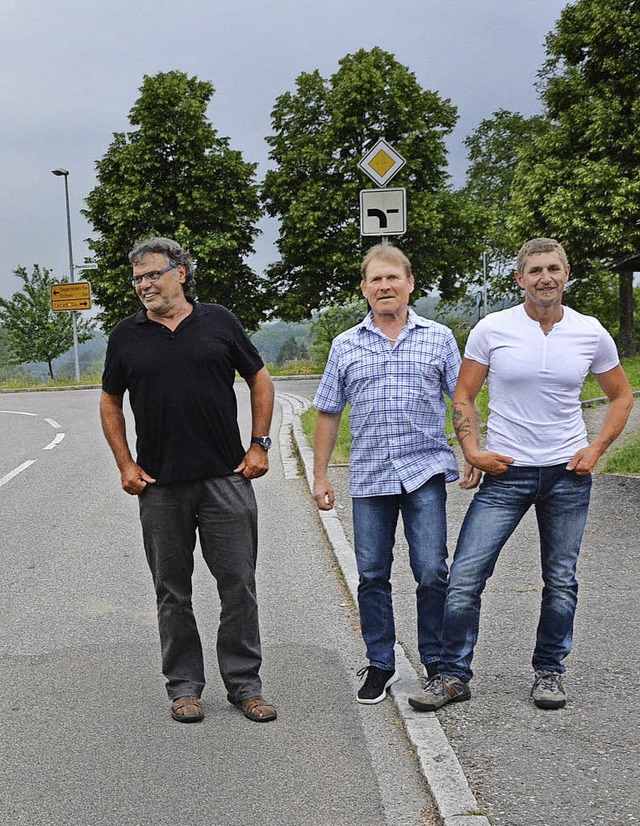 Die Vertreter der Anwohner: Michael We...links), Roland Scheer und Norbert Fehr  | Foto: Heinz Vollmar